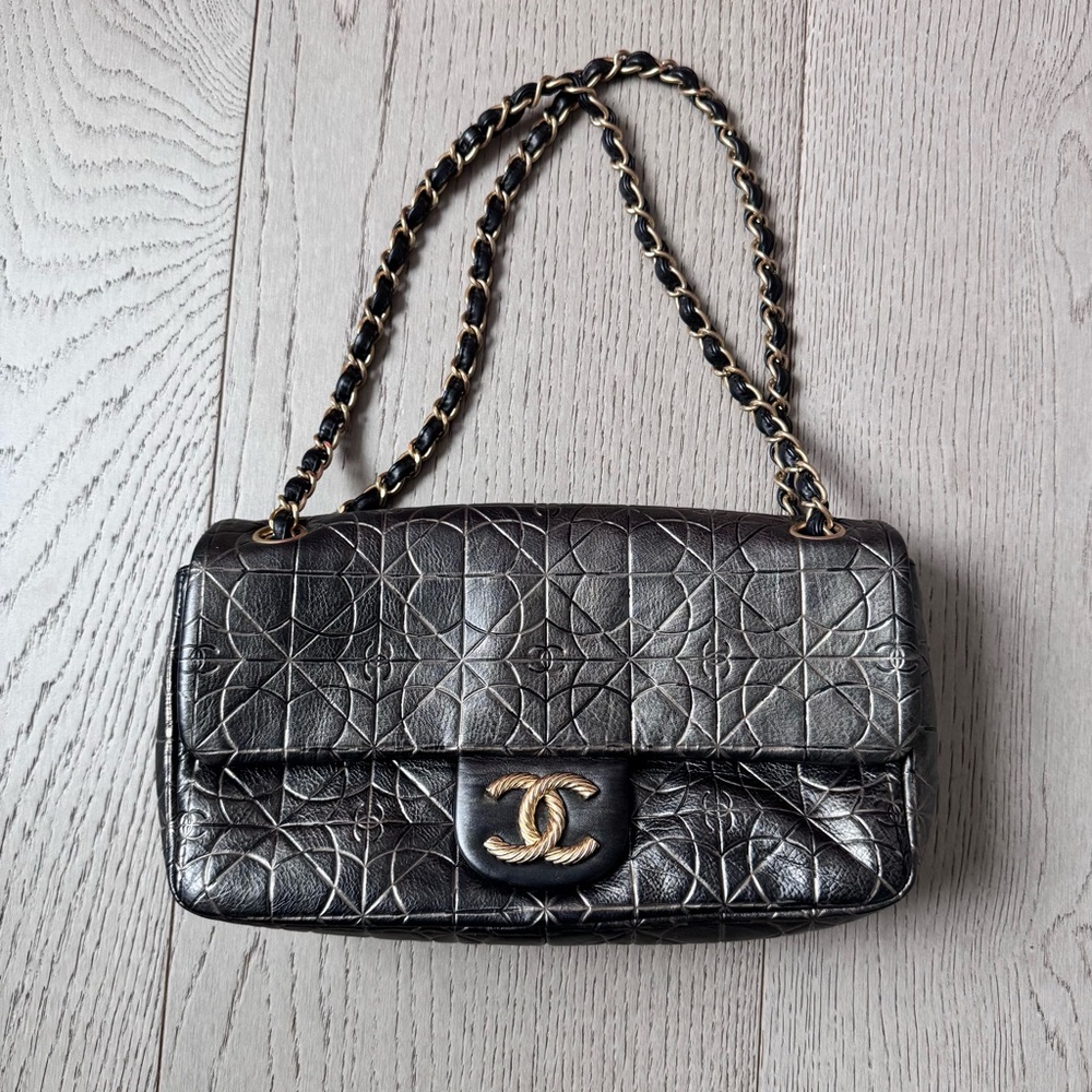 Chanel Embossed Quilted Paris-Moscou Moujik Flap Bag
